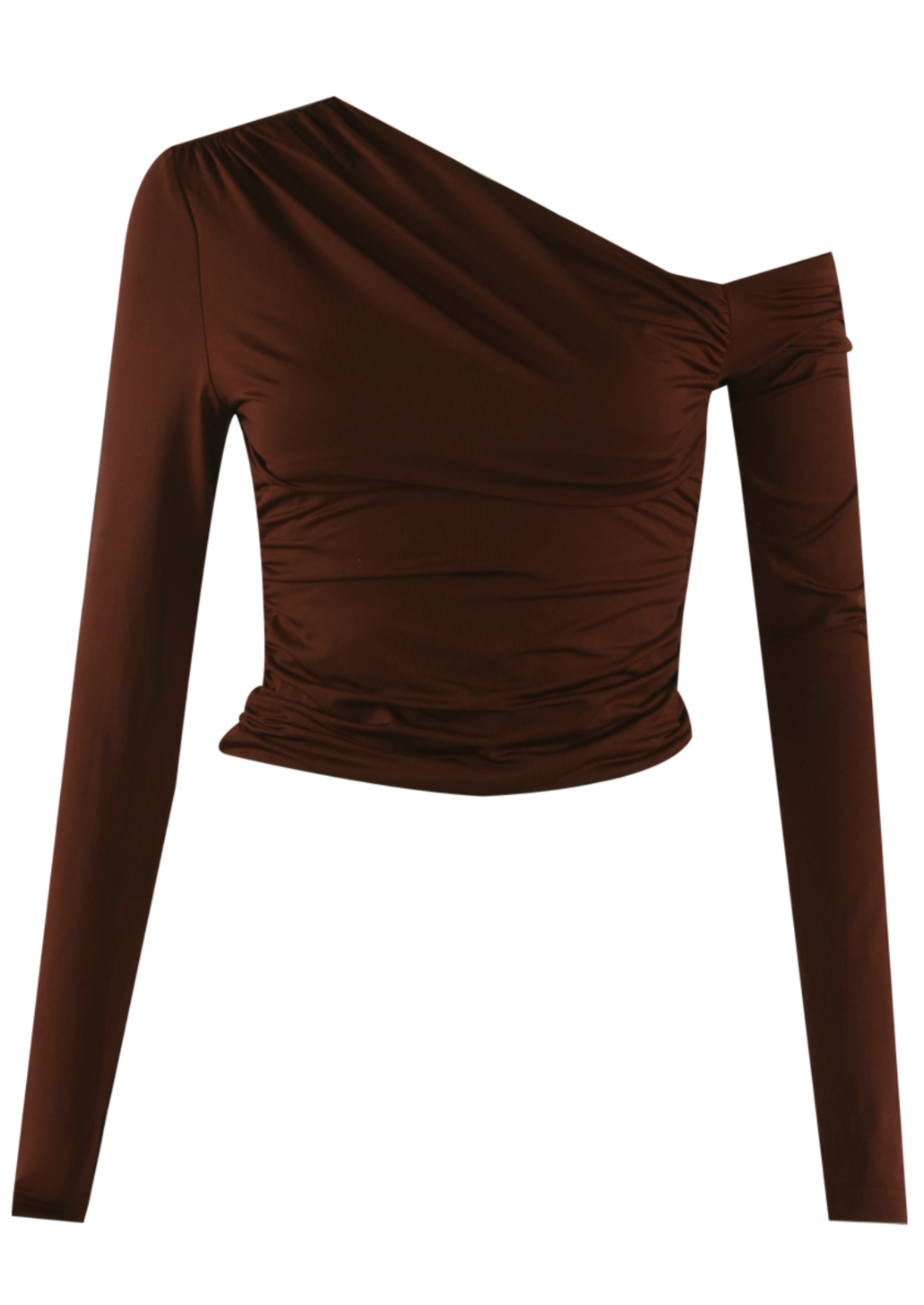 Long Sleeve Asymmetric Neckline